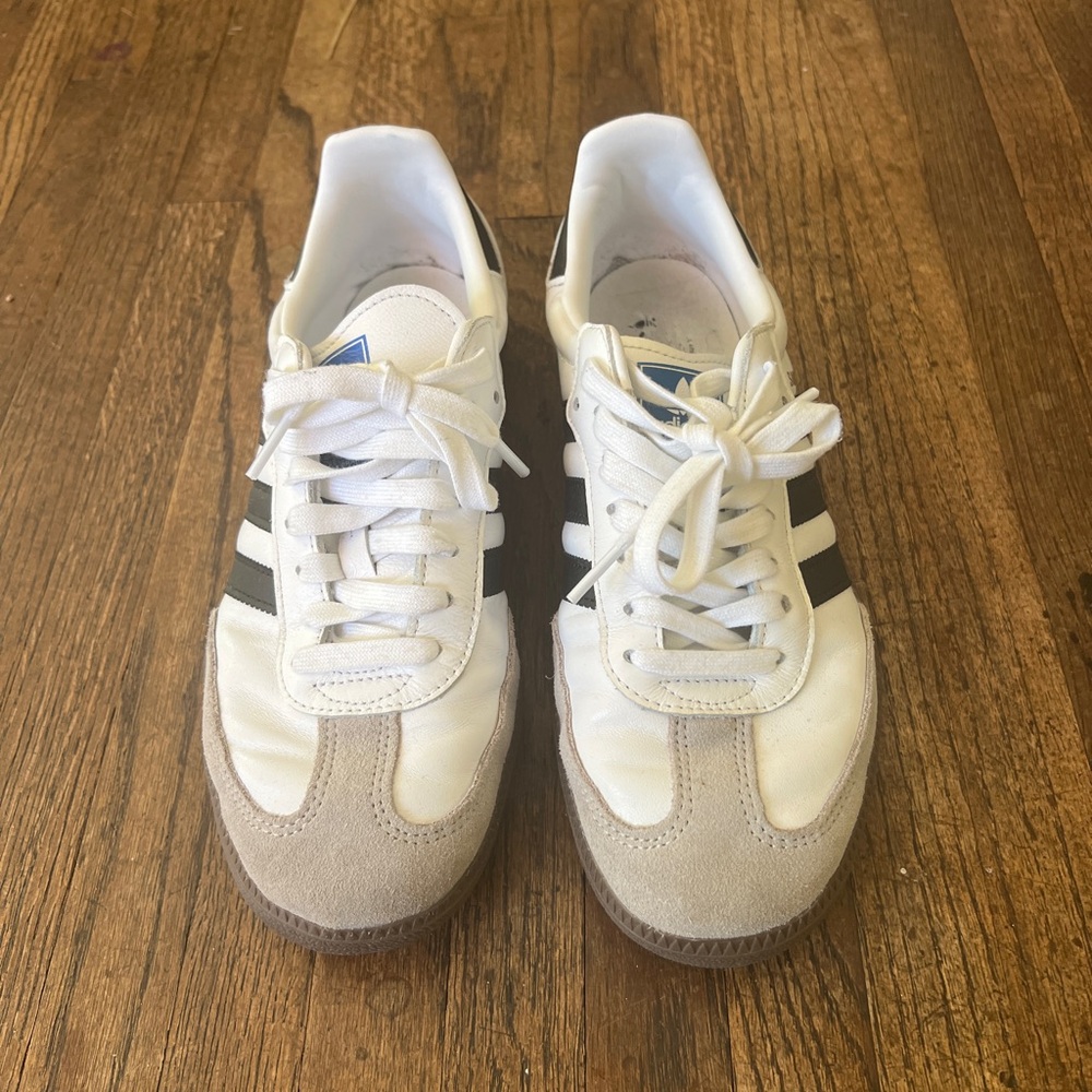 Adidas Samba White And Black Men's Shoes View 2